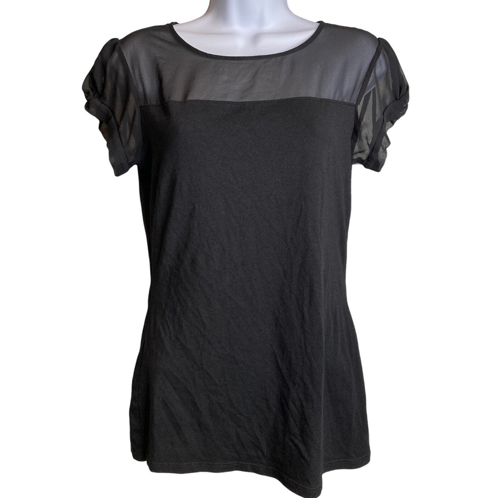 Express Black Mesh Top S Sheer Whimsigoth Going Out Siren‎ Date Night Party